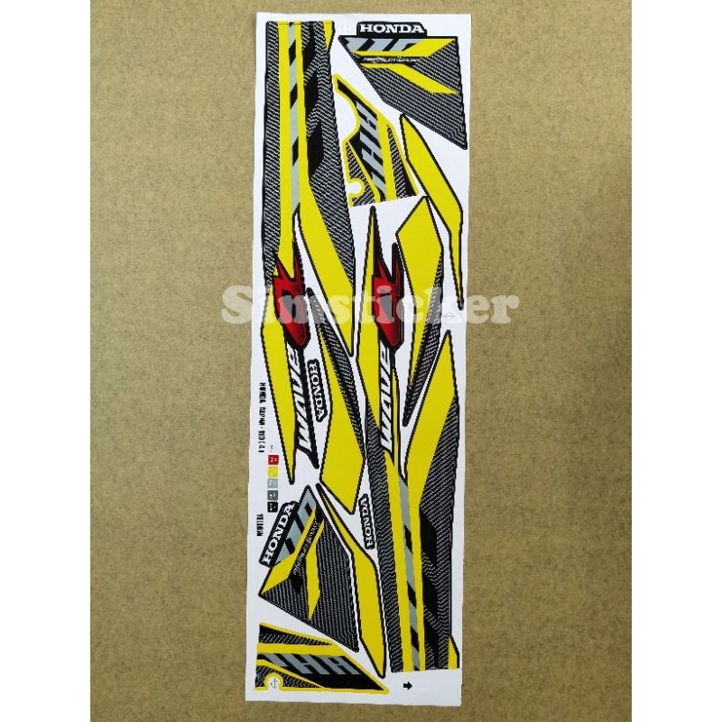 HONDA WAVE ALPHA 110 CX (4) BODY STRIPE STICKER | Shopee Philippines