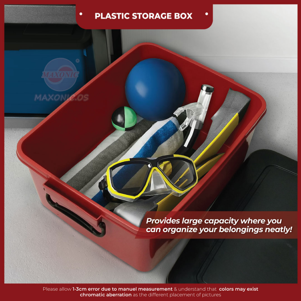 MAXONIC 45L PLASTIC STORAGE BOX KOTAK SIMPANAN PLASTIK STORAGE ...