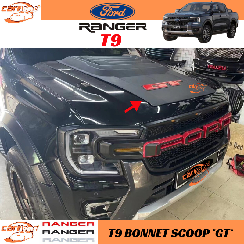 Ford Ranger T9 2022 2023 XL XLT Wildtrak Front Bonnet Scoop BIG Bonet ...