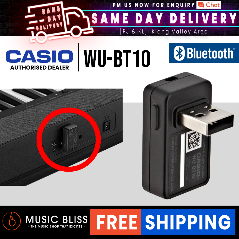 Casio WUBT10 Wireless Bluetooth MIDI and Audio Adapter for CTS1, CT