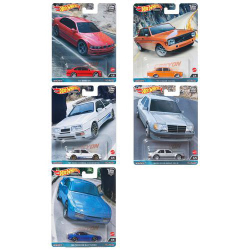 Hot Wheels 2023 Car Culture Case C, Serie Canyon Warriors, A Scelta Tra BMW, Ford, Porsche