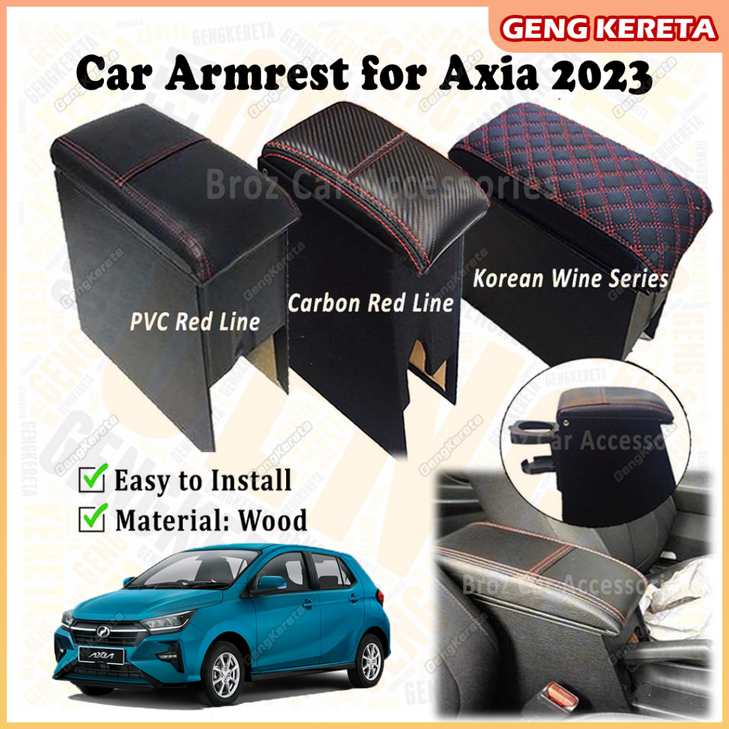 Custom Made Kereta Armrest Leather Wood Car Armrest Letak Tangan PVC ...