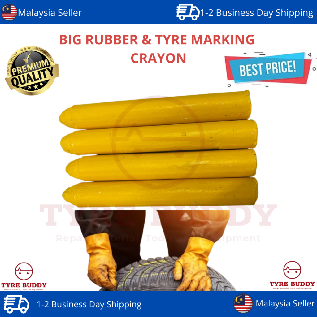 Big Rubber / Tyre Marking Crayon (1Pc); Tire; Kapur Tayar Shopee