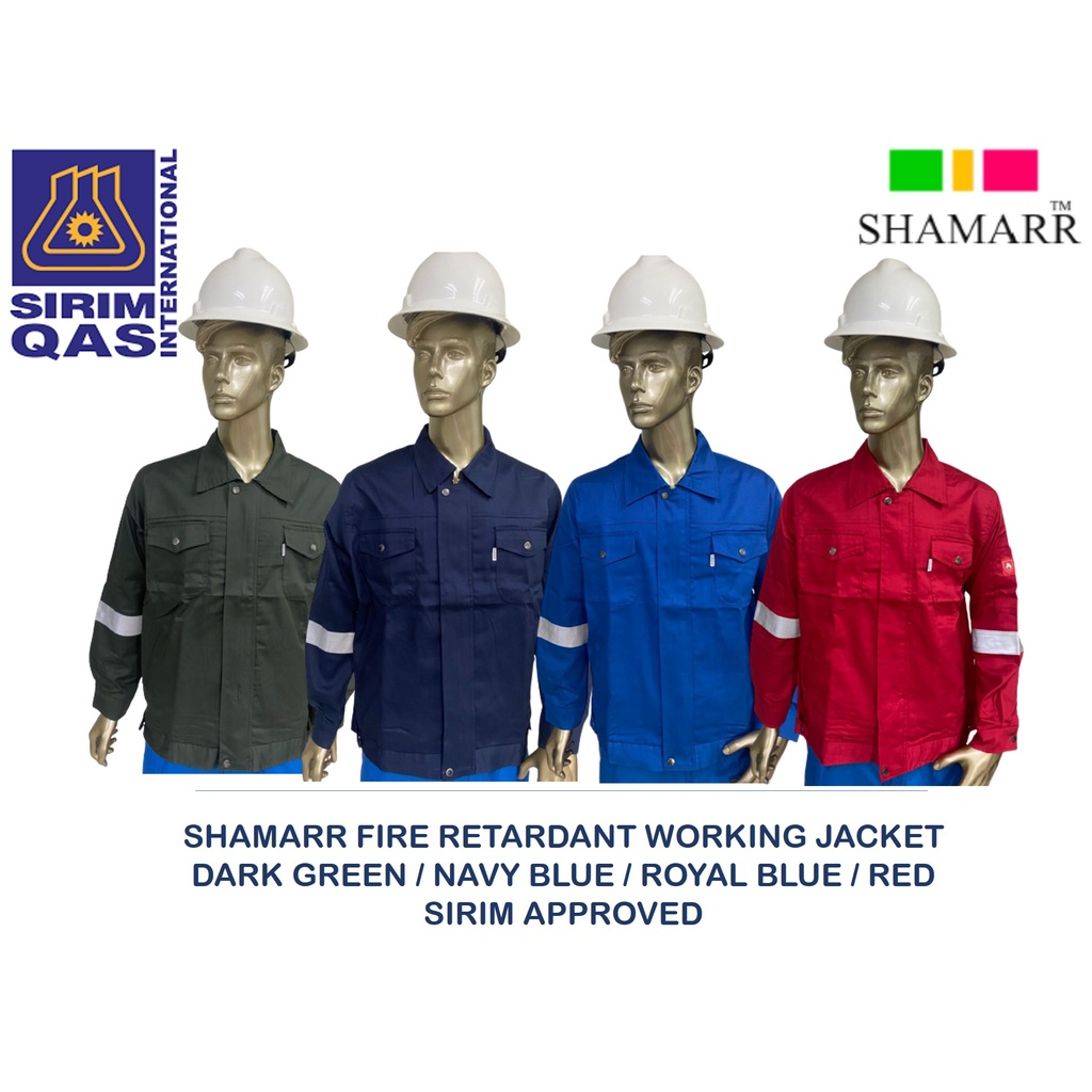 Shamarr PPE Workwear Heavy Duty Fire Retardant Safety Jacket with Brass