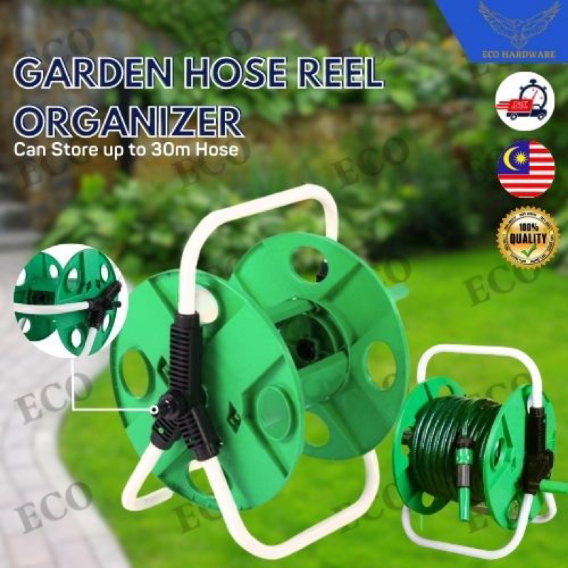 High Quality 30m Portable Pvc Garden Hose Reel Multipurpose Gardening