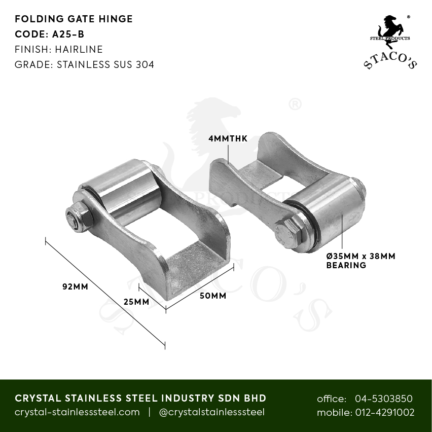 STACOS Stainless Steel 304 Autogate Folding Gate Accessories Spring