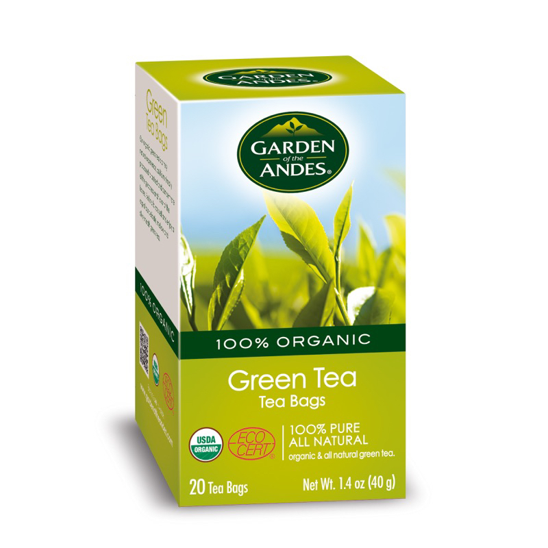 Garden of The Andes Organic Green Tea, 20 bags Expiry 2027 (imported