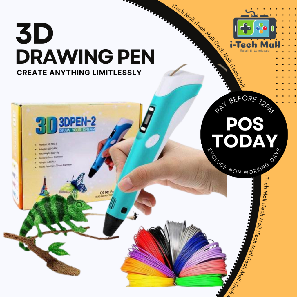 3D Pen Set Printing Pen PLA DIY Drawing Art RBT Starter Kit Filament ...