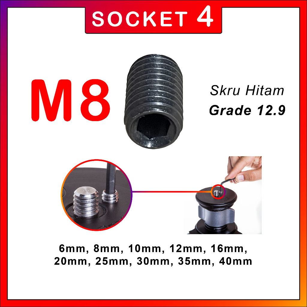 M8 Headless Allen Key Set Screw Shopee Philippines