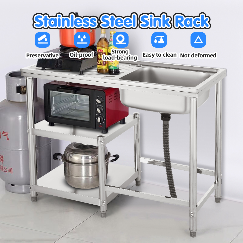 Upgrade Sinki Dapur Sinki Stainless Steel Sink Kitchen Sink With Stand ...