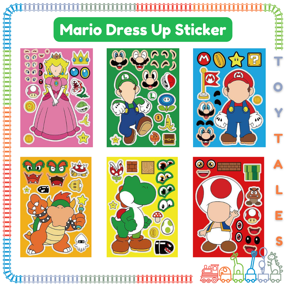 Toytales Super Mario Dress Up Sticker Diy Theme Activity Stiker Change