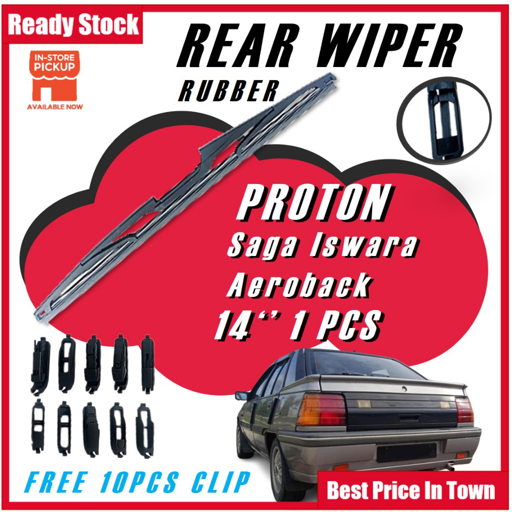 Rear Car Wiper Rubber For PROTON Saga Iswara Aeroback Wiper Kereta