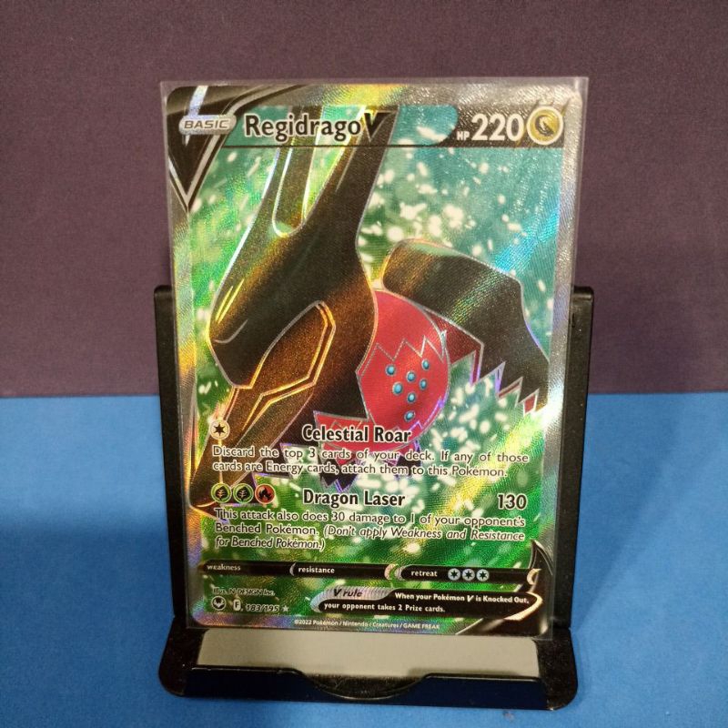 Pokemon Tcg Regidrago V Full Art Swsh12 Silver Tempest Shopee