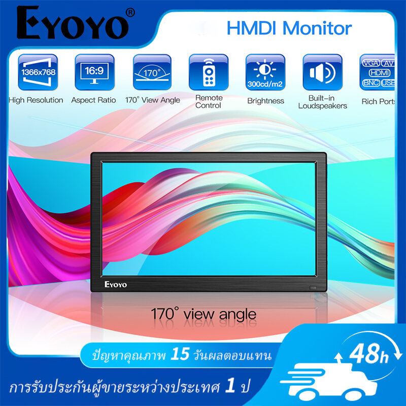Eyoyo 10 Inch Portable Monitor Small TV Buildin dual Speakers HDMI ...