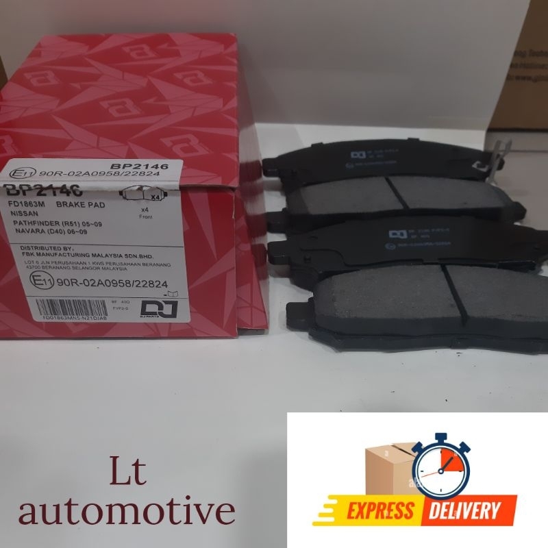 BP2146 Nissan serena c26/c25,navara d40 FRONT SEMI METALIC with SHIMS ...