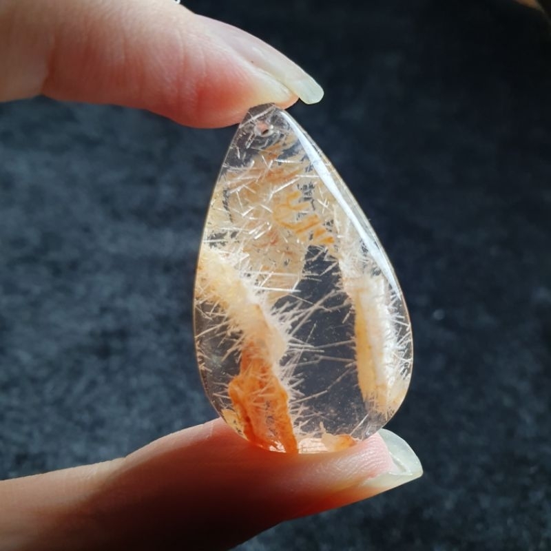 Natural Clear Snowflake Phantom 天然净透体雪花幽灵 Free Necklace | Shopee ...