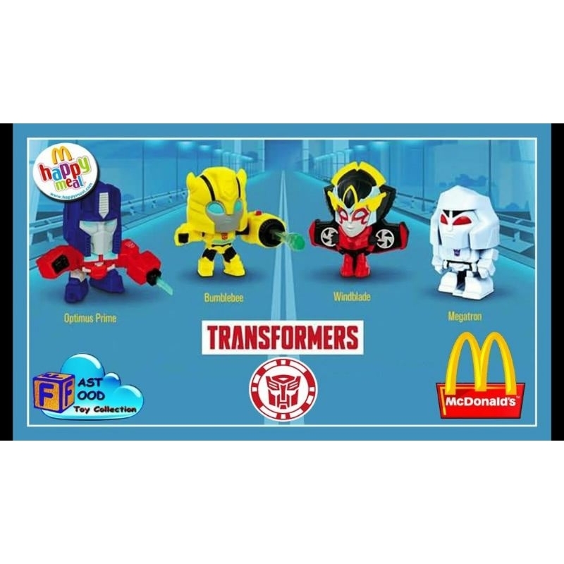 Happy Meal Mcd Transformers Cyberverse McDonald's Complete Set of 4