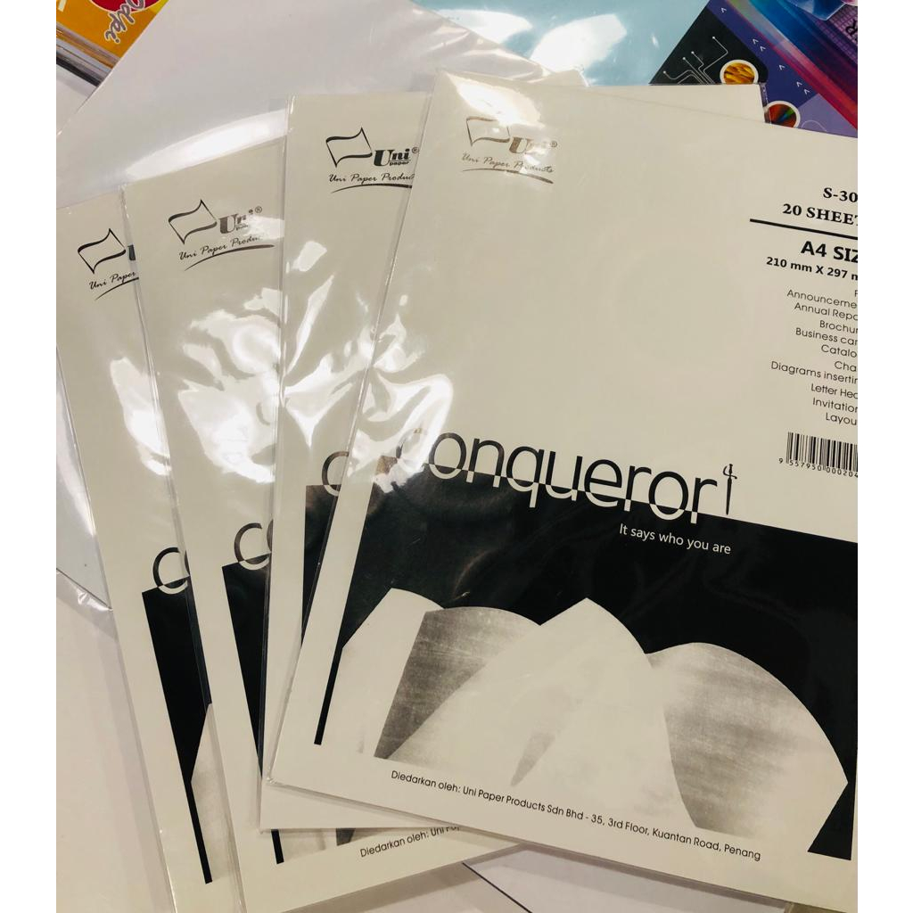 Uni A4 size Conqueror Paper - S-3003, 20sheets | Shopee Philippines