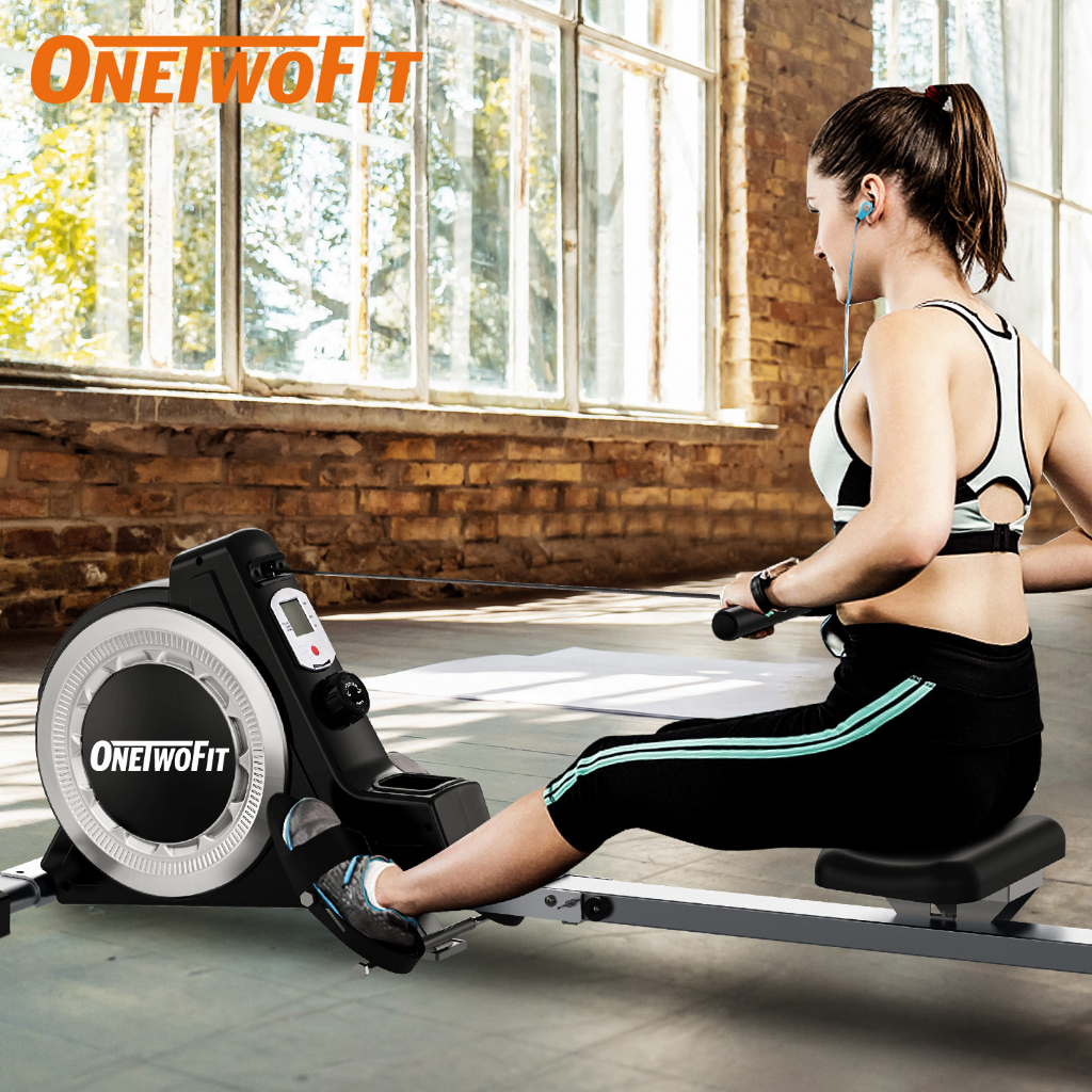 OneTwoFit 16 Level Resistance Rowing Machine with Magnetic Resistance ...