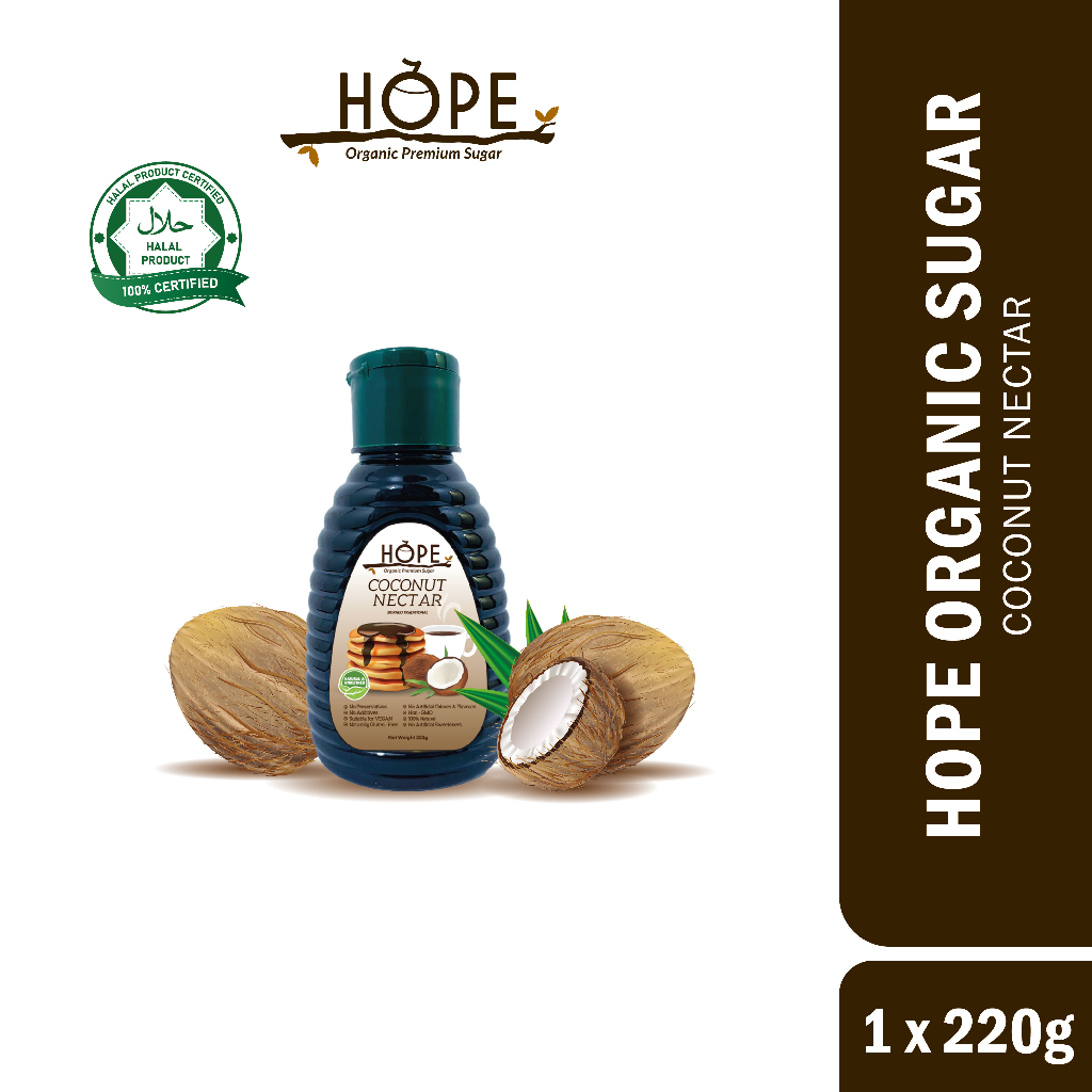Hope Organic Sugar Coconut Nectar Healthy Coconut Syrup (220g) Shopee