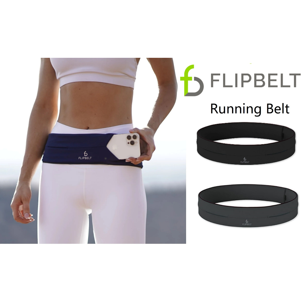 FlipBelt Classic Running Belt Running Fanny Pack for Women and Men Non Chafing Waist Band Pack