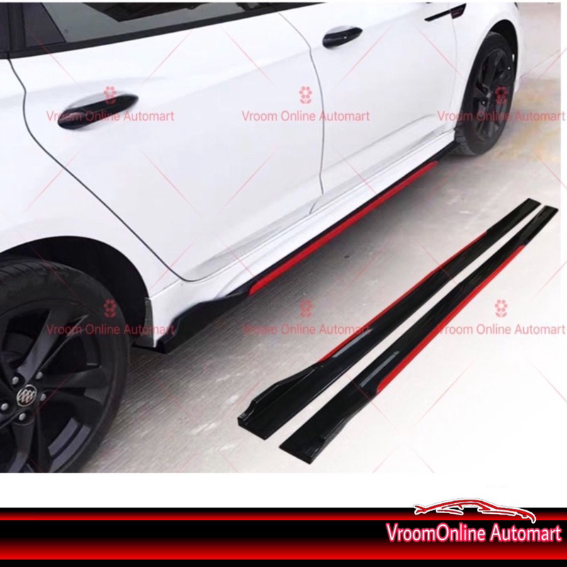 Universal Car Bumper Universal Side Skirts ABS Material Extension ...