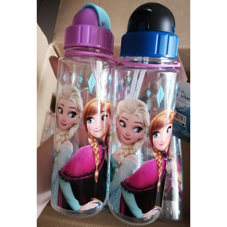 Disney Princess Frozen Elsa & Anna Water Bottle Drinking Bottle 650ml ...