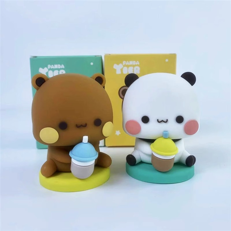 Panda & Bear fufu and Bubu Action Figurine Toys Table Decoration Doll ...