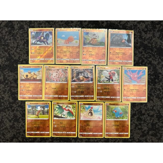 Pokemon TCG - Common Reverse Holo - Fighting - Yellow Border | Shopee ...