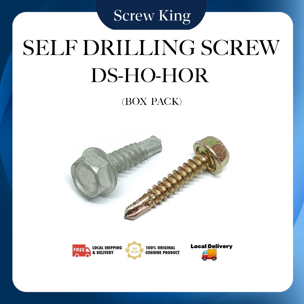 Screwking Self Drilling Screw Zyh M8 Hexagon Head Skru Besi Bumbung