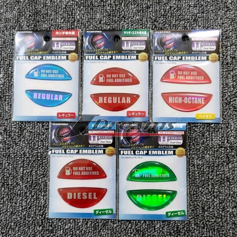 Hasepro Japan Hologram Clear Gloss Fuel Cap Emblem Sticker Shopee