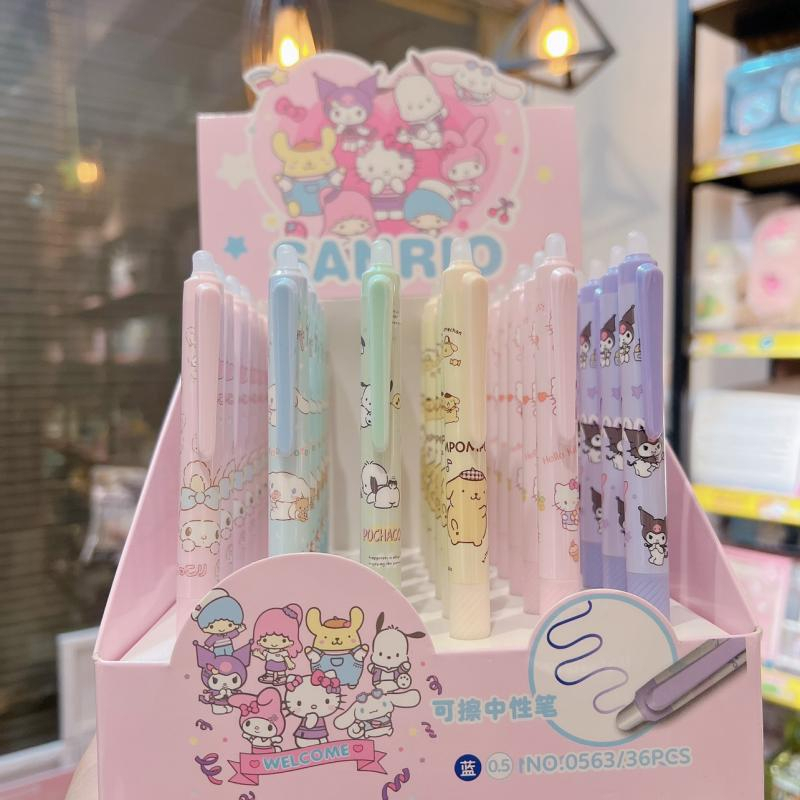 Anime Kawaii Hellokitty Kuromi Erasable Blue Gel Pen SanrioS ...