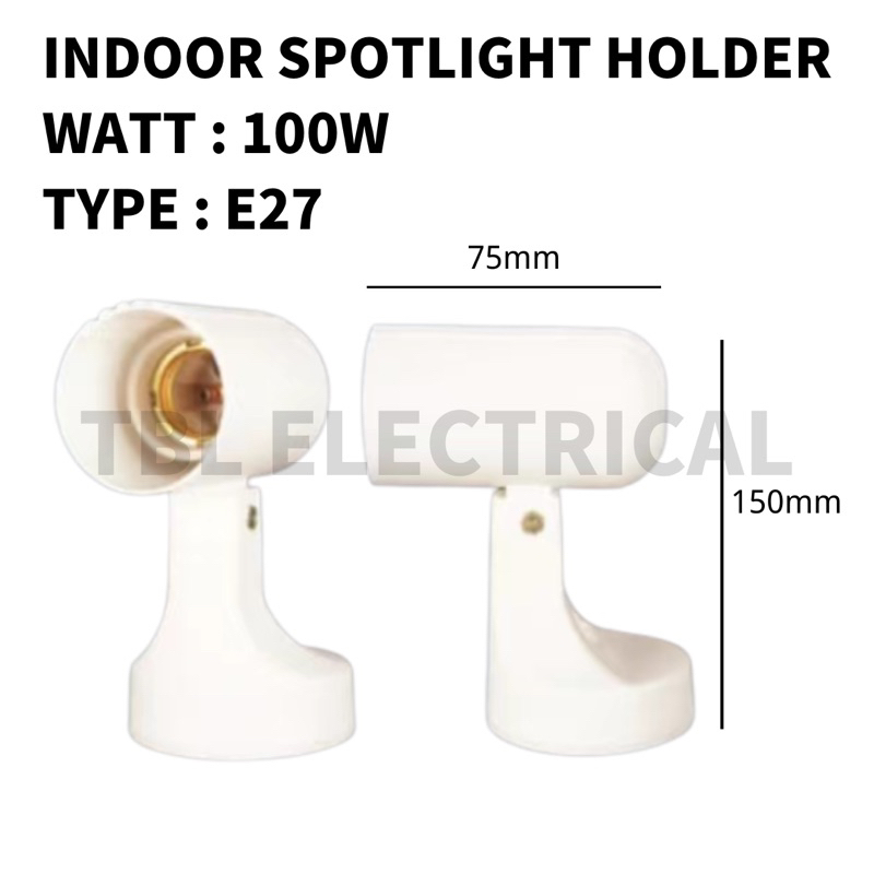 PVC Indoor Directional Display Light E27 Spot Light Lamp Holder ...