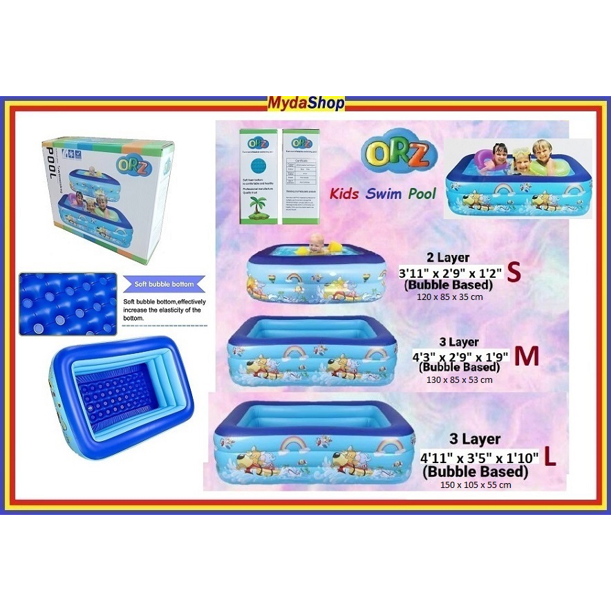 ORZ Inflatable Kids Swimming Pool. Kolam Renang Kanak2 | Shopee Philippines