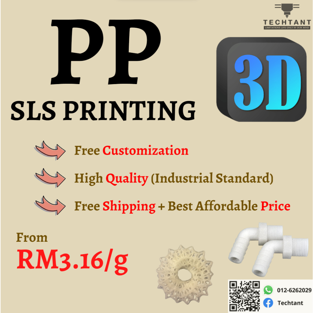 HIGH QUALITY PP Printing / & FAST Printing Only From RM3.16 per gram (SLS 3D Printing Services