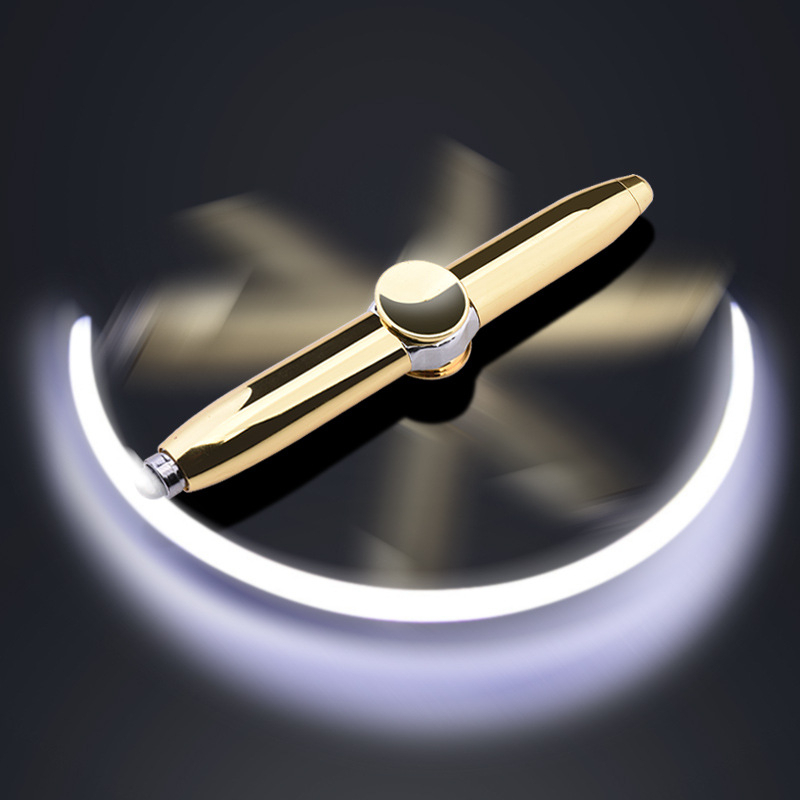 Creative Multi-Function LED Spinning Rotating Pen 指尖陀螺多功能螺旋金属灯笔创意礼物 ...