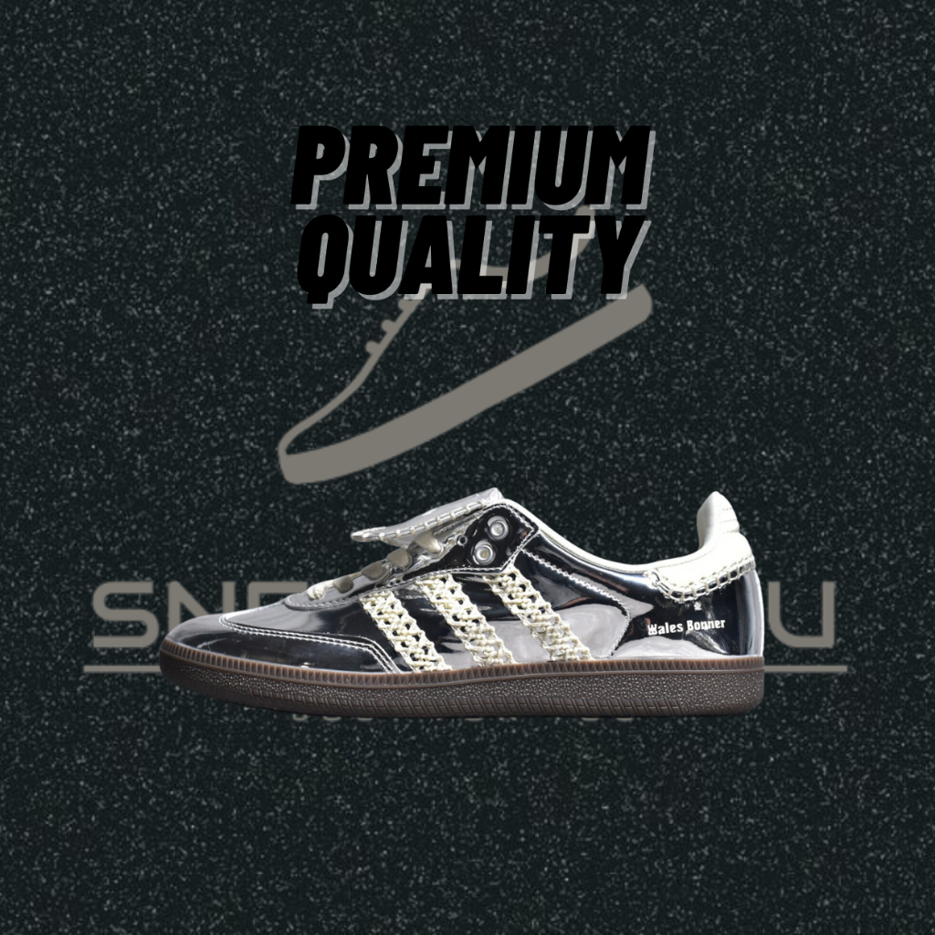 [Premium] Wales Bonner X Adidas Samba Classic "Silver Metallic" Casual Low Top Sneakers Shopee