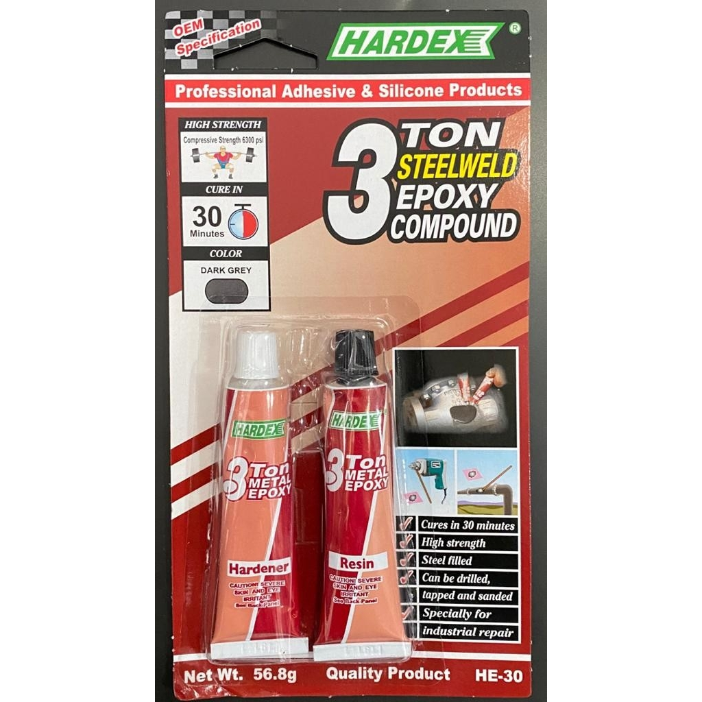 HARDEX 3 Ton Steelweld Epoxy Compound (56.8G) | Shopee Philippines