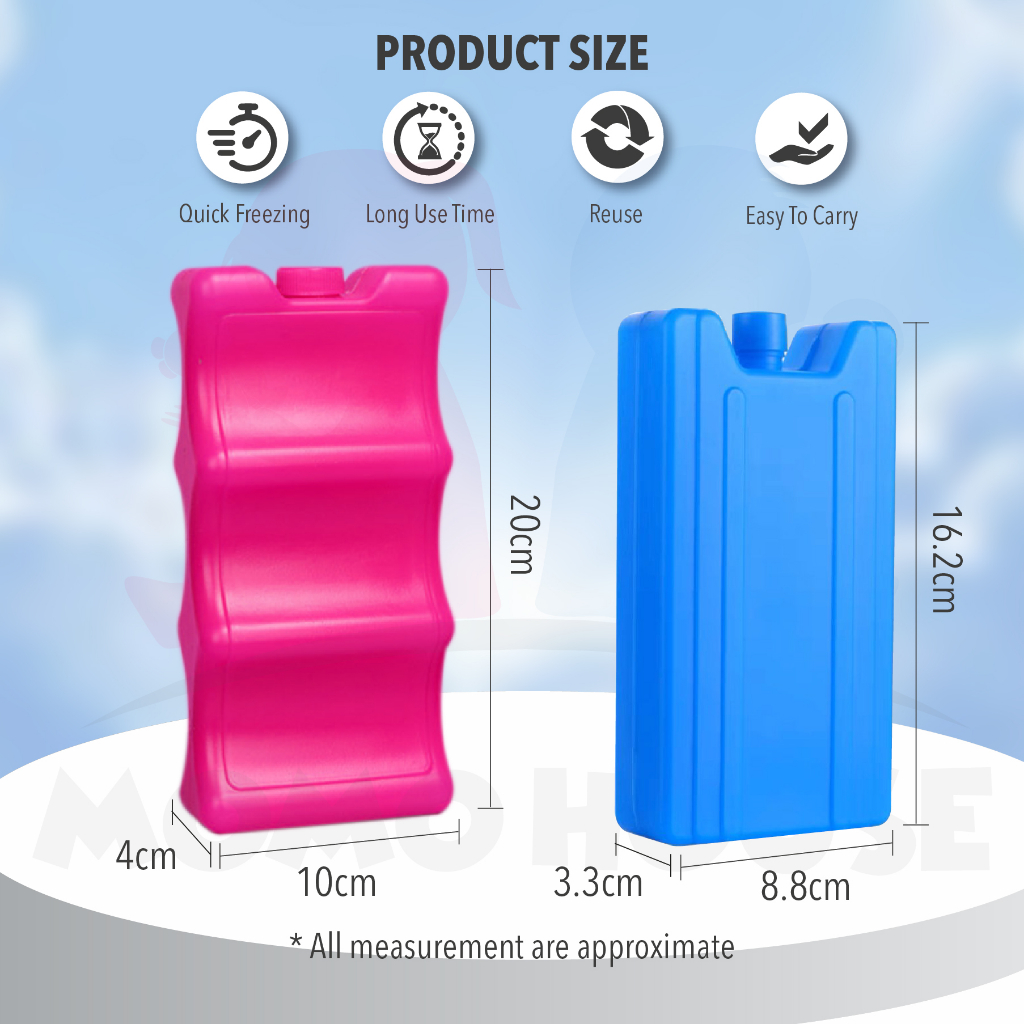 Reusable Ice Brick Ice Block Ice Pack Cooler Milk Storage For Cooler ...