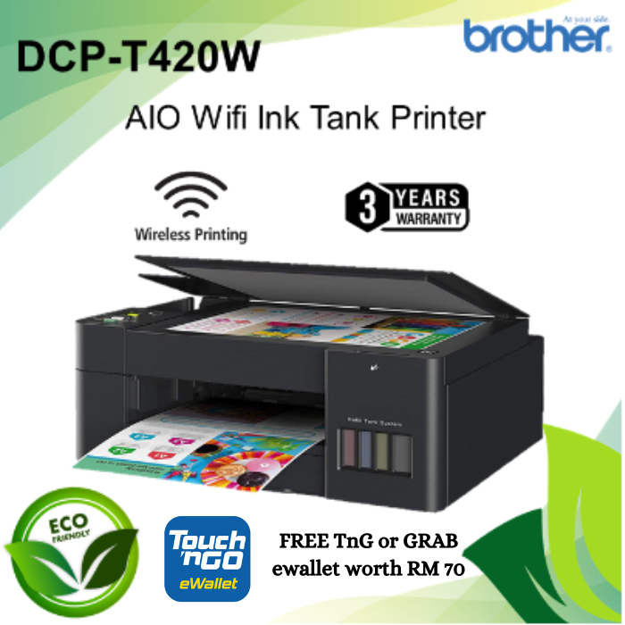 Brother DCPT420W 3in1 (Print, Scan, Copy) Multifunction Color Refill
