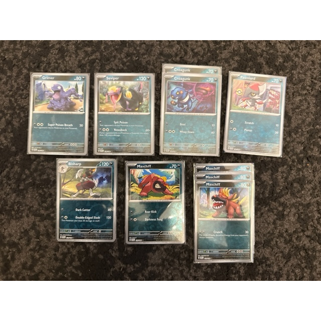 Pokemon TCG - Common Reverse Holo - Darkness - Grey Border | Shopee ...