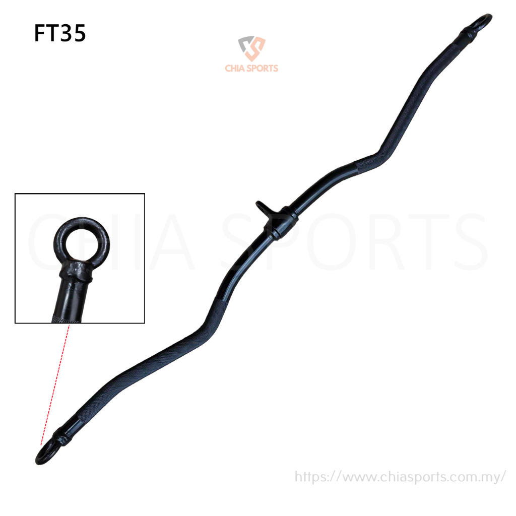 FT35 43′′ Ez Curl Dual Press Bar with Revolving Knuckle Dual Pulley