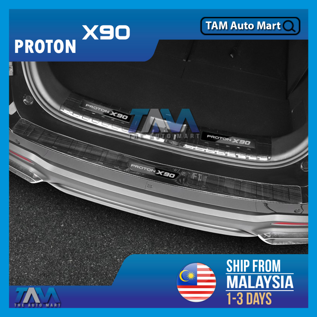 Proton X90 (2020-2024) Rear Bumper Protector Titanium Black - In Or Out ...