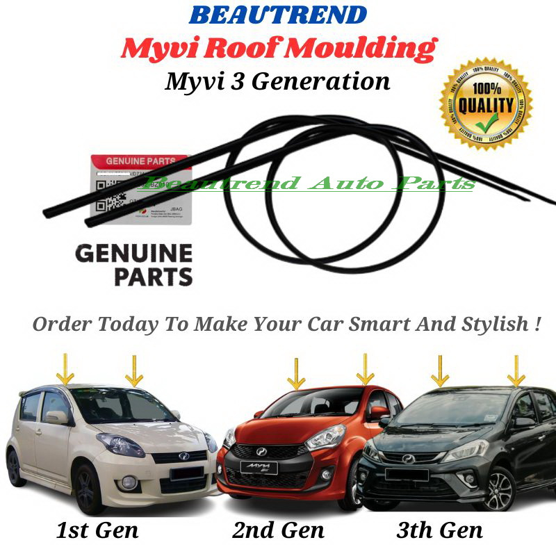 Perodua Myvi Roof Moulding Myvi Lagi best Myvi Gen3 G3 Rubber Getah