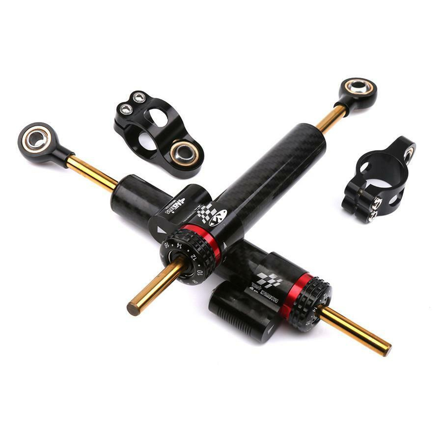 Universal Matris Steering Damper Carbon Silver MT09 MT07 Z900 Z800 GSX