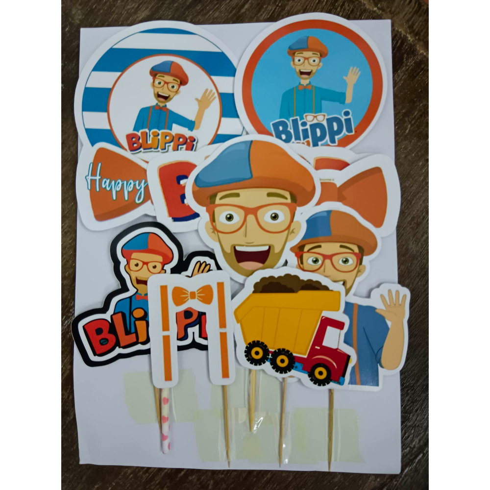 Cake Topper Blippi/Oddbods/Rainbow Friends/Number Blocks | Shopee ...