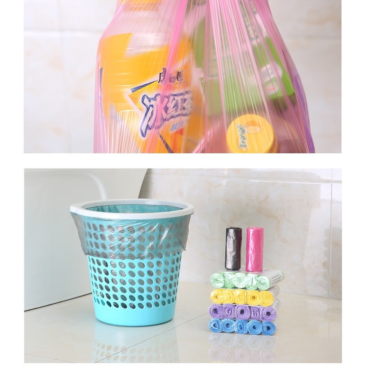100pcs Garbage Bag Diapers plastics Travel plastics garbage Plastik sampah lipat kecil foldable