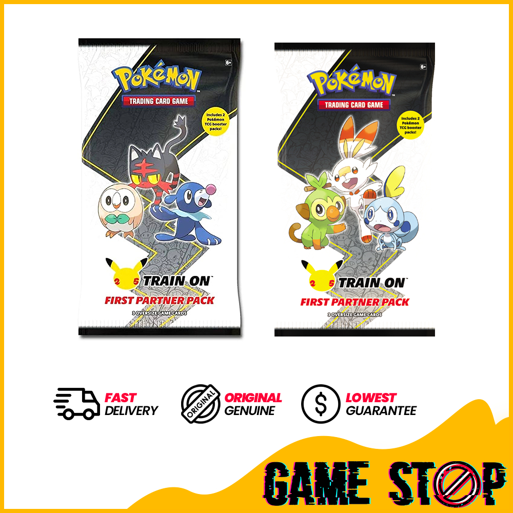 Pokemon TCG 25th Anniversary Train On First Partner Pack Alola / Galar Shopee Philippines
