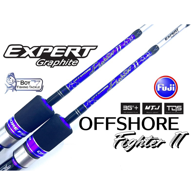 EXPERT GRAPHITE OFFSHORE FIGHTER II LIGHT JIGGING ROD FISHING ROD ...