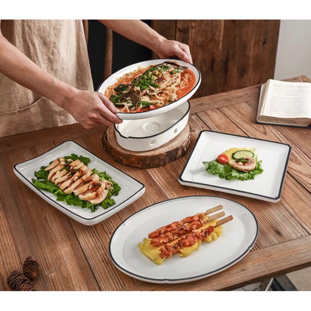 Fish plate 35cm come with Candle warmer (Ceramic Material) High Heat ...